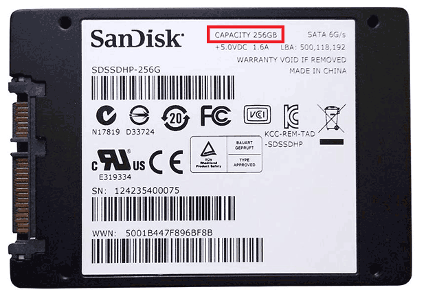 256 GB Hard Disk Drive